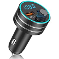 Transmisor FM Bluetooth 5.0- Reproductor MP3 Coche QC3.0 Carga rápida Adaptador de Radio Dual USB 5V-1A Manos Libres…